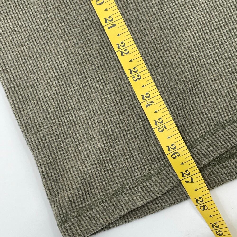 Natural Life Men's Waffle Knit Henley Shirt, Green, Sz.‎ L, Lightweight - Picture 5 of 8
